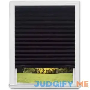 Redi Shade No Tools Original Blackout Pleated Paper Shade Black