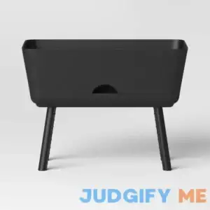 Room Essentials 27"x7" 5pc Rectangular Indoor Outdoor Garden Bed with Stand Black