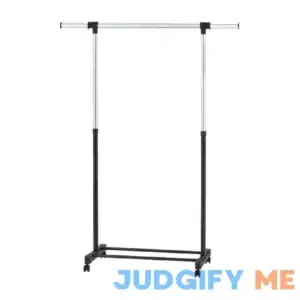 Room Essentials Adjustable Single Rod Garment Rack Black