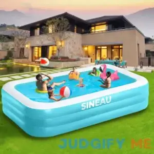SINEAU Inflatable Pool for Kids and Adults 120" X 72" X 22" Oversized Thickened Family Swimming Pool for Toddlers