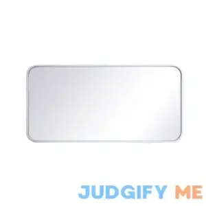 Sabine Metal Rounded Rectangle Wall Mirror Finish