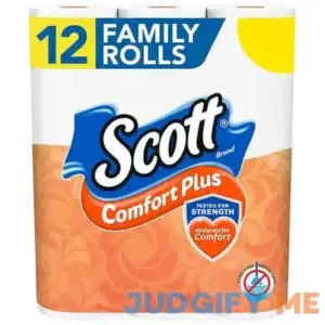 Scott ComfortPlus Toilet Paper 1-Ply Family Rolls - 173.0 ea x 12 pack