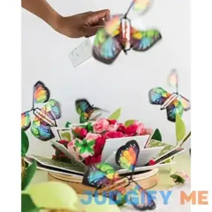 Send A Cake Sendacake Mother's Day Blossom Explosion Box Gift with Faux Flowers & Flying Butterfly Surprise