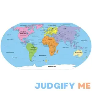 Shapes Etc. Practice Map Labeled World 30 Sht