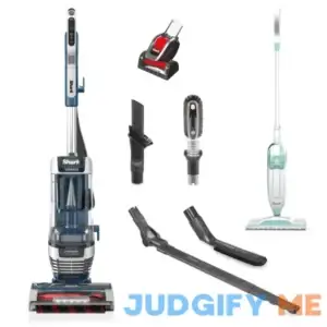 Shark Stratos Premium Upright Vacuum Bundle - With Free Steam Mop | DuoClean PowerFins HairPro | AZ329UPG1