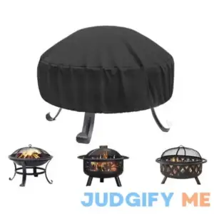 Shatex Black Durable Weather-Resistant Round Fire Pit Cover