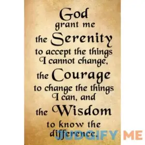 Sign God Serenity Prayer Positive Inspiring Quote Vintage Retro Tin Metal Decor Sign Home Wall Decor 8x12 by PaBoe