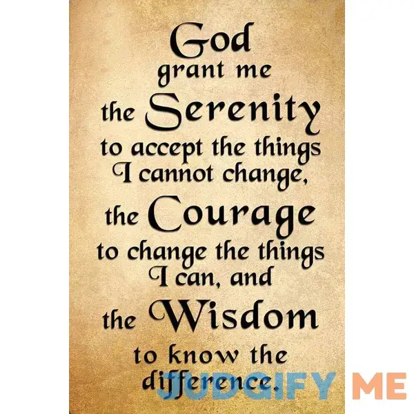 Sign God Serenity Prayer Positive Inspiring Quote Vintage Retro Tin Metal Decor Sign Home Wall Decor 8x12 by PaBoe