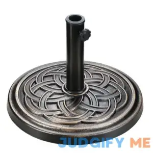 Simple Deluxe 17.72" 24.2 lbs Market Heavy Duty Umbrella Round Stand Base for Patio