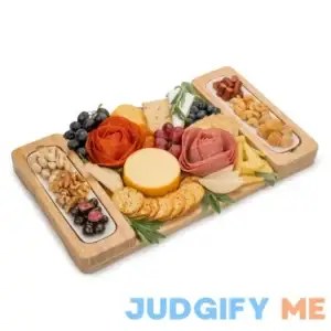 Smirly Bamboo Cheese Board Set Large Charcuterie Board Set