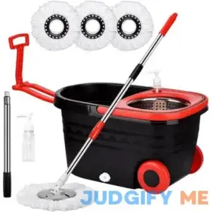 Spin Mop Bucket with Wringer Set for Home 360 Extended Stainless Steel Handle