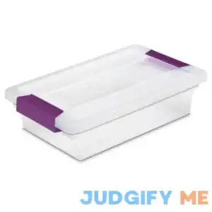 Sterilite Purple Latch Box Clear
