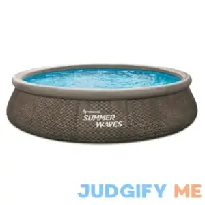 Summer Waves 10 ft Dark Double Rattan Quick Set Pool