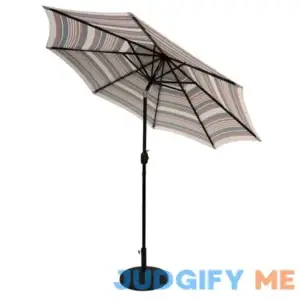 Sun Ray 9' Round Solar Lighted Umbrella
