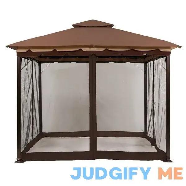 Sunjoy Keep Mosquitoes Out of Your 10 x 10 Gazebo with This Four Panel Pack of Easy to Netting with Zippers Sunjoy Keep Mosquitoes Out of Your 10 x 10 Gazebo with This Four Panel Pack of Easy to Netting with Zippers