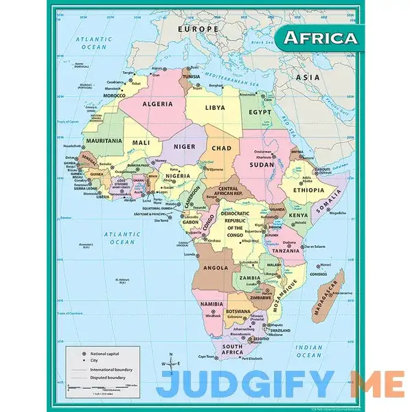 Teacher Created Resources Africa Map Chart Teacher Created Resources Africa Map Chart