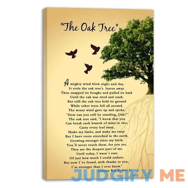 The Oak Tree Poem Wall Art The Oak Tree Poem Wall Art