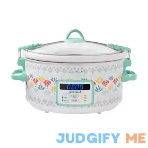 The Pioneer Woman Scroll Floral 6-Quart Stainless Steel Digital Slow Cooker