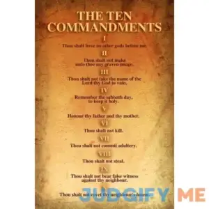 The Ten Commandments Religion Religious Bible 10 Commandments Old Testament Rules Scripture Verse Decalogue Cool Wall Decor Art Print
