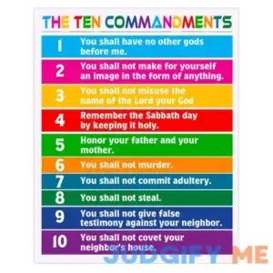 The Ten Commandments from Holy Bible Laminated [Unframed] - Emmanuel Arts (8x10 NIV