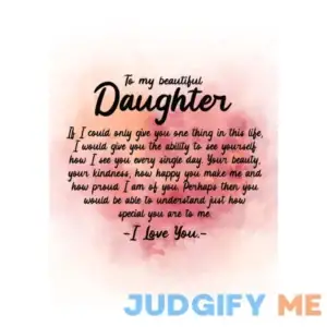 To My Daughter-I Love You- Inspirational Family Art Print