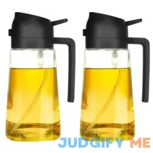 TrendPlain 16oz Oil Dispenser Bottle for Kitchen 2 in 1 Olive Oil Dispenser and Oil Sprayer