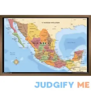 Trends International Map Mexico Wall Poster