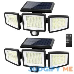 Tuffenough Solar Outdoor Lights 2500LM 210 LED Security Lights with Remote Control