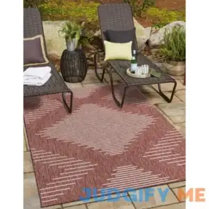 Unique Loom Outdoor Modern Area Rug Indoor Outdoor Rug