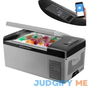 VEVOR 16 Quart Car Refrigerator 0.53-cu ft Garage Ready Frost-free Defrost Chest Freezer (Gray) | BXYSSCZBXSH-C2001V1