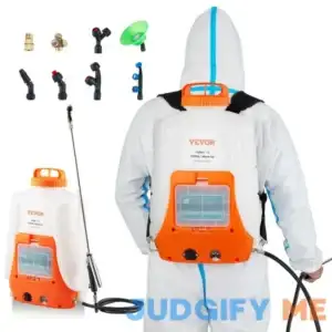 VEVOR Backpack Sprayer 4 Gal Tank 0-90 PSI Adjustable Pressure Battery Powered