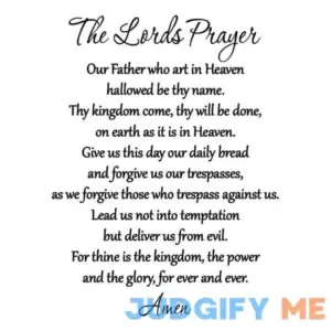 VWAQ The Lord's Prayer Bible Wall Decal Our Father Vinyl Wall Art Scripture Quote Faith Home Christian Decor Stickers