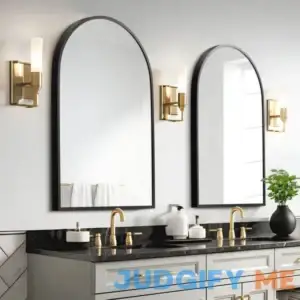 Vercher Metal Arched Bathroom/Vanity Mirrors Mercury Row Finish