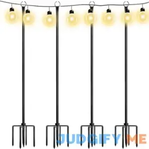 WaLensee 9.4 ft. Outdoor String Light Poles for Patio