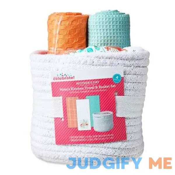 Way To Celebrate Mother's Day s Kitchen Basket and Kitchen Towel Gift Set Way To Celebrate Mother's Day s Kitchen Basket and Kitchen Towel Gift Set