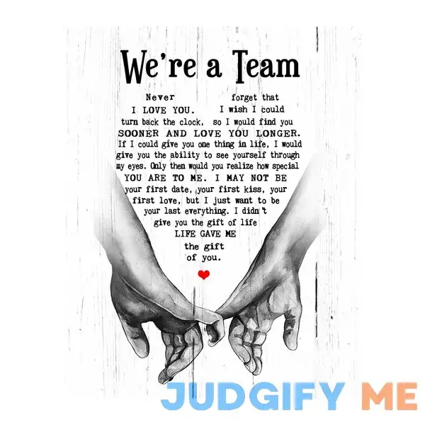 We're A Team- Wedding Vows Quotes Wall Art Decor We're A Team- Wedding Vows Quotes Wall Art Decor