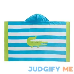 Whale Stripe Baby Beach Hooded Towel