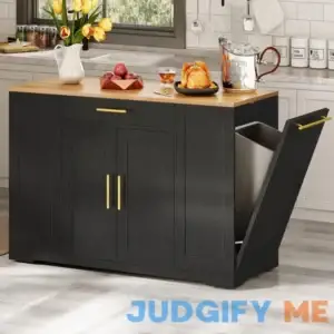 YITAHOME 53 inch Large Rolling Kitchen Island with Trash Can Storage Cabinet