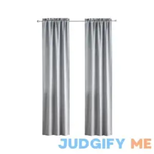 Your Zone Solid Color Room Darkening Rod Pocket Curtain Panel Pair