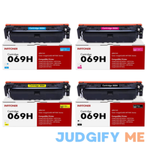 069H 069 MF753Cdw Color Toner Cartridge Set Replacement for Canon 069H 069 Color imageCLASS MF753Cdw MF751Cdw LBP674Cdw Printer B/C/Y/M 4 Pack