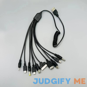 10 In 1 Spring Type Multifunctional Multi Pin Cable Charger USB Adapter Cable Data Cable 10 In 1 Multifunctional USB Data Charging Cable