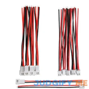 10 Pairs 1.25 mm Jst 2 Pin Micro Electrical Male and Female Connector Plug with 80mm Wire Cables