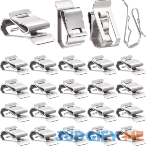 100 Pcs Stainless Steel Cable Clips S Clip Metal Trailer Wire Clip Electrical Cord Management Solar Panel Wire Clip for PV Wiring Boat Cable Boat
