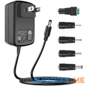 100V-240V to 24V 1A AcDc Switching Power Supply Adapter with 5 Selectable Adapter Plugs