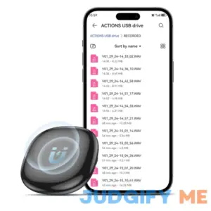 128G Magnetic Voice Activated Recorder with 1600 Hours Recording Storage USB-C Audio Recorder Portable Listening Device MP3 Synchronized on Phone