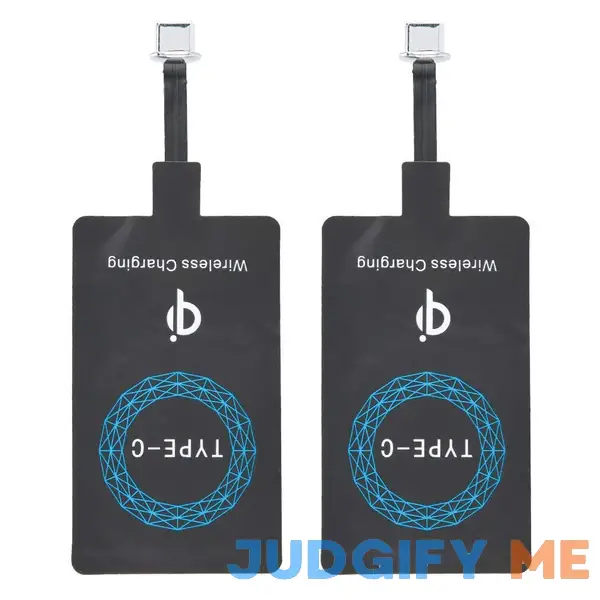 2 PCS Qi Charger Type-C Charging Receiver for Mobile Phone 2 PCS Qi Charger Type-C Charging Receiver for Mobile Phone
