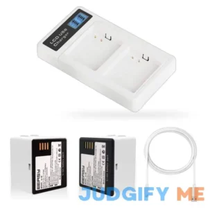 2-Pack 2440mAh Rechargeable Battery with LCD Dual Charging Station fit for Arlo Pro