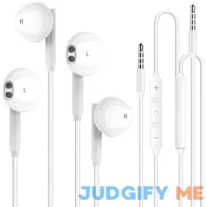 2 Pack 3.5mm Wired Headphone Plug in-ear Earphones Earbuds Noise Isolating with Built-in Microphone & Volume Control Compatible with iPhone 6s 6