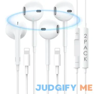 2 Pack-Earbuds for iPhone Headphones Wired Lightning Earphones Headphones with Built-in Mic and Volume Control for 14 Pro Max/iPhone 14 Pro/14/13/12