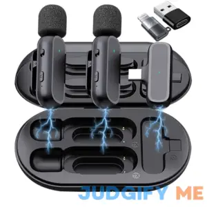 2 Pack Professional Wireless Lavalier Microphone for Android